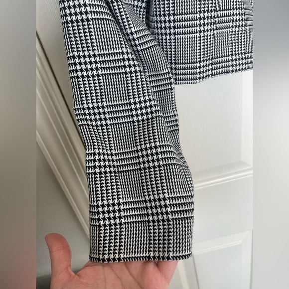 Vintage Positive Influence Cropped houndstooth Blazer Jacket Double Breasted - Picture 3 of 11